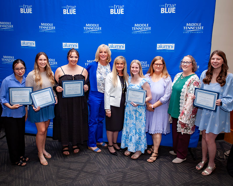 MTSU CBHS scholarship award winners