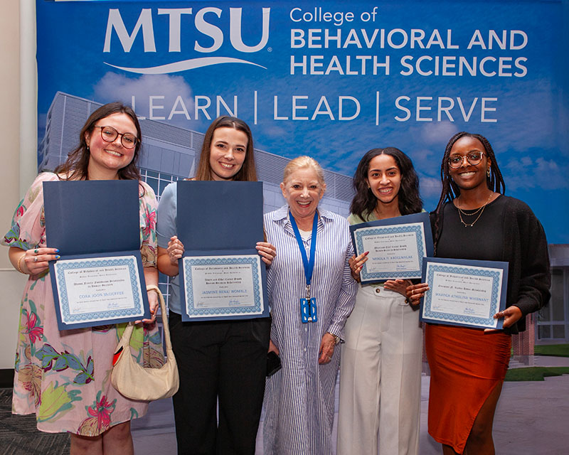 MTSU CBHS scholarship award winners