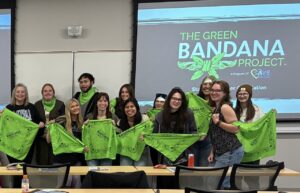 Twenty-two Social Work students completed the Green Bandana Project last week through Jamie Langley's Interviewing Skills course, pushing MTSU's total program completions to just over 30.