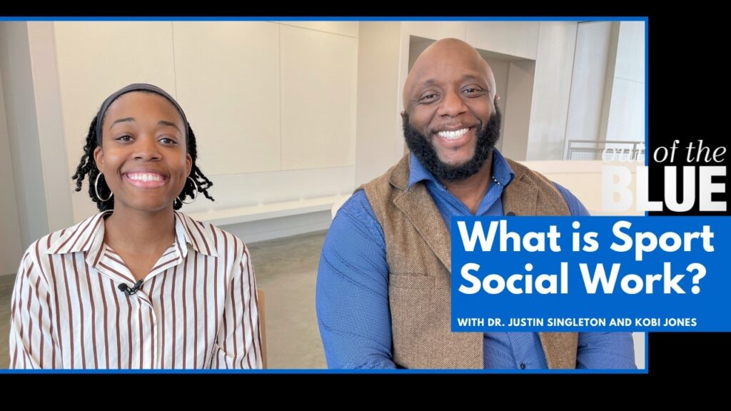 MTSU Sports Social Work lecturer Dr. Justin Singleton and graduate student Kobi Jones