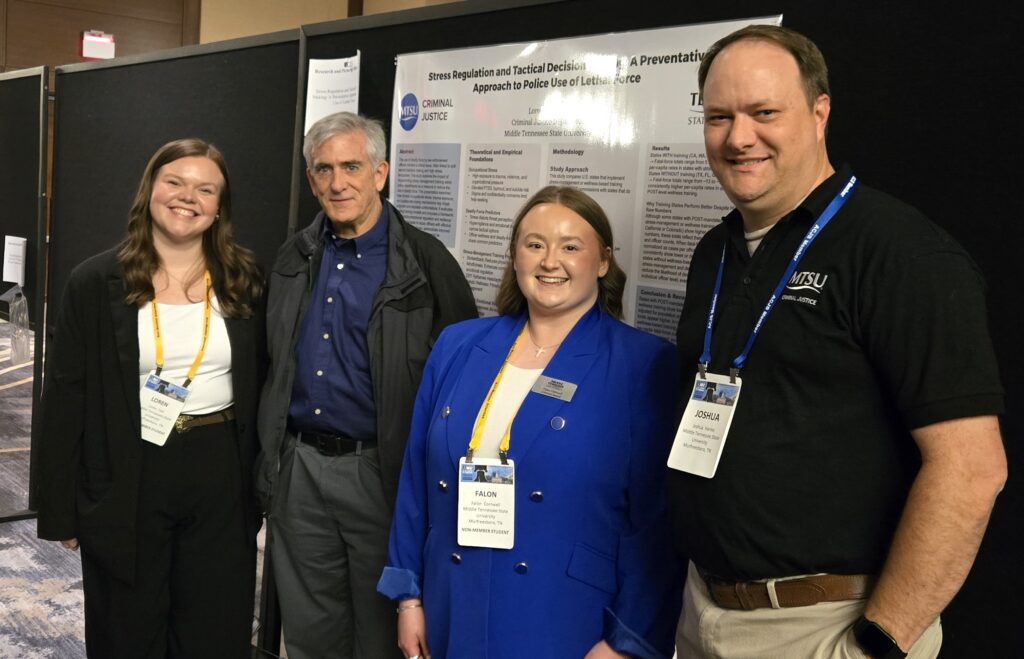 Loren Hall, Dr. Carter Smith, Falon Cornwell, and Dr. Joshua Harms